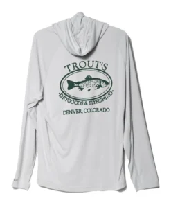 Simms Fishing Products Trouts X Simms Solarflex Hoody - Vintage Logo Sterling MEN'S